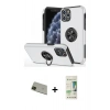 MARSİLYAN™- iPhone 11 Pro Max Kılıf Odak Form Prime - Siyah 20D Premium Cam Ekran Koruyucu + Rainbow Kamera Lens Koruma Cam - YL