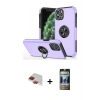 MARSİLYAN™- iPhone 11 Pro Max Kılıf Odak Form Prime - Siyah 34D Hayalet Izgaralı Cam + Pers Alüminyum Kamera Lens - KI