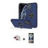 MARSİLYAN™- iPhone 11 Pro Max Kılıf Odak Form Prime - Siyah 34D Hayalet Izgaralı Cam + Pers Alüminyum Kamera Lens - KI