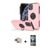MARSİLYAN™- iPhone 11 Pro Max Kılıf Odak Form Prime - Siyah 34D Hayalet Izgaralı Cam + Pers Alüminyum Kamera Lens - KI