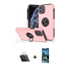 MARSİLYAN™- iPhone 11 Pro Max Kılıf Odak Form Prime - Siyah 34D Izgaralı Cam + Kamera Lens Koruma Cam - SF