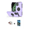 MARSİLYAN™- iPhone 11 Pro Max Kılıf Odak Form Prime - Siyah 34D Izgaralı Cam + Pers Alüminyum Kamera Lens - KI