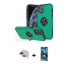 MARSİLYAN™- iPhone 11 Pro Max Kılıf Odak Form Prime - Siyah 34D Izgaralı Cam + Pers Alüminyum Kamera Lens - KI