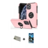 MARSİLYAN™- iPhone 11 Pro Max Kılıf Odak Form Prime - Siyah 34D Izgaralı Cam + Rainbow Kamera Lens Koruma Cam - GD