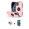 MARSİLYAN™- iPhone 11 Pro Max Kılıf Odak Form Prime - Siyah 34D Izgaralı Cam + Pers Alüminyum Kamera Lens - SH