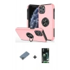 MARSİLYAN™- iPhone 11 Pro Max Kılıf Odak Form Prime - Siyah 360 Mat Full Body Arka Koruyucu + Metal Kamera Lens Koruma Cam - AKYL