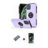 MARSİLYAN™- iPhone 11 Pro Max Kılıf Odak Form Prime - Siyah 360 Mat Full Body Arka Koruyucu + Metal Kamera Lens Koruma Cam - AKYL