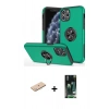 MARSİLYAN™- iPhone 11 Pro Max Kılıf Odak Form Prime - Siyah 360 Mat Full Body Arka Koruyucu + Renkli Kamera Lens Koruma Cam - MI