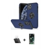 MARSİLYAN™- iPhone 11 Pro Max Kılıf Odak Form Prime - Siyah 360 Mat Full Body Arka Koruyucu + Kamera Lens Koruma Cam - SF