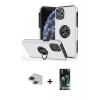 MARSİLYAN™- iPhone 11 Pro Max Kılıf Odak Form Prime - Siyah 360 Mat Full Body Arka Koruyucu + Siyah Pers Alüminyum Kamera Lens