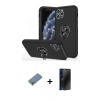 MARSİLYAN™- iPhone 11 Pro Max Kılıf Odak Form Prime - Siyah 3D Antistatik Hayalet Cam Ekran Koruyucu + Metal Kamera Lens Koruma Cam - GS