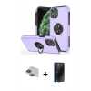 MARSİLYAN™- iPhone 11 Pro Max Kılıf Odak Form Prime - Siyah 3D Antistatik Hayalet Cam Ekran Koruyucu + Pers Alüminyum Kamera Lens - YL