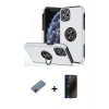 MARSİLYAN™- iPhone 11 Pro Max Kılıf Odak Form Prime - Siyah 3D Antistatik Hayalet Cam Ekran Koruyucu + Shine Kamera Lens Koruma Cam - PE