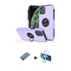 MARSİLYAN™- iPhone 11 Pro Max Kılıf Odak Form Prime - Siyah 3D Antistatik Seramik Nano Ekran Koruyucu + Metal Kamera Lens Koruma Cam - GS