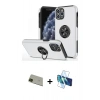MARSİLYAN™- iPhone 11 Pro Max Kılıf Odak Form Prime - Siyah 3D Antistatik Seramik Nano Ekran Koruyucu + Rainbow Kamera Lens Koruma Cam - YL