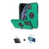 MARSİLYAN™- iPhone 11 Pro Max Kılıf Odak Form Prime - Siyah 3D Antistatik Seramik Nano Ekran Koruyucu + Şeffaf Kamera Lens Koruma Cam