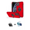 MARSİLYAN™- iPhone 11 Pro Max Kılıf Odak Form Prime - Siyah 3D Antistatik Seramik Nano Ekran Koruyucu + Şeffaf Kamera Lens Koruma Cam