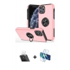 MARSİLYAN™- iPhone 11 Pro Max Kılıf Odak Form Prime - Siyah 3D Antistatik Seramik Nano Ekran Koruyucu + Şeffaf Kamera Lens Koruma Cam