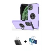MARSİLYAN™- iPhone 11 Pro Max Kılıf Odak Form Prime - Siyah 3D Antistatik Seramik Nano Ekran Koruyucu + Şeffaf Kamera Lens Koruma Cam