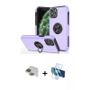 MARSİLYAN™- iPhone 11 Pro Max Kılıf Odak Form Prime - Siyah 3D Antistatik Seramik Nano Ekran Koruyucu + Pers Alüminyum Kamera Lens - YL