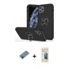 MARSİLYAN™- iPhone 11 Pro Max Kılıf Odak Form Prime - Siyah 6D Mat Seramik Hayalet Nano Ekran Koruyucu + Metal Kamera Lens Koruma Cam - SH
