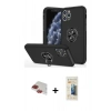 MARSİLYAN™- iPhone 11 Pro Max Kılıf Odak Form Prime - Siyah 6D Mat Seramik Hayalet Nano Ekran Koruyucu + Pers Alüminyum Kamera Lens - KI