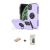 MARSİLYAN™- iPhone 11 Pro Max Kılıf Odak Form Prime - Siyah 6D Mat Seramik Hayalet Nano Ekran Koruyucu + Renkli Kamera Lens Koruma Cam - TU