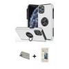 MARSİLYAN™- iPhone 11 Pro Max Kılıf Odak Form Prime - Siyah 6D Mat Seramik Hayalet Nano Ekran Koruyucu + Rainbow Kamera Lens Koruma Cam - GD