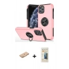 MARSİLYAN™- iPhone 11 Pro Max Kılıf Odak Form Prime - Siyah 6D Mat Seramik Hayalet Nano Ekran Koruyucu + Renkli Kamera Lens Koruma Cam - TU