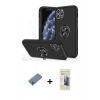 MARSİLYAN™- iPhone 11 Pro Max Kılıf Odak Form Prime - Siyah 6D Mat Seramik Hayalet Nano Ekran Koruyucu + Shine Kamera Lens Koruma Cam - SABE