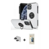 MARSİLYAN™- iPhone 11 Pro Max Kılıf Odak Form Prime - Siyah 6D Mat Seramik Hayalet Nano Ekran Koruyucu + Siyah Pers Alüminyum Kamera Lens