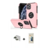 MARSİLYAN™- iPhone 11 Pro Max Kılıf Odak Form Prime - Siyah 6D Mat Seramik Hayalet Nano Ekran Koruyucu + Yeşil Pers Alüminyum Kamera Lens