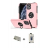 MARSİLYAN™- iPhone 11 Pro Max Kılıf Odak Form Prime - Siyah Bilvis Hayalet Cam Ekran Koruyucu + Rainbow Kamera Lens Koruma Cam - GD