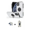 MARSİLYAN™- iPhone 11 Pro Max Kılıf Odak Form Prime - Siyah Bilvis Hayalet Cam Ekran Koruyucu + Pers Alüminyum Kamera Lens - LT