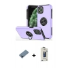 MARSİLYAN™- iPhone 11 Pro Max Kılıf Odak Form Prime - Siyah Bilvis Hayalet Cam Ekran Koruyucu + Metal Kamera Lens Koruma Cam - MI