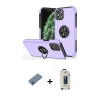 MARSİLYAN™- iPhone 11 Pro Max Kılıf Odak Form Prime - Siyah Bilvis Hayalet Cam Ekran Koruyucu + Shine Kamera Lens Koruma Cam - MI