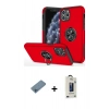 MARSİLYAN™- iPhone 11 Pro Max Kılıf Odak Form Prime - Siyah Bilvis Hayalet Cam Ekran Koruyucu + Shine Kamera Lens Koruma Cam - MI