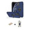 MARSİLYAN™- iPhone 11 Pro Max Kılıf Odak Form Prime - Siyah Bilvis Hayalet Cam Ekran Koruyucu + Renkli Kamera Lens Koruma Cam - SI