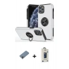 MARSİLYAN™- iPhone 11 Pro Max Kılıf Odak Form Prime - Siyah Bilvis Hayalet Cam Ekran Koruyucu + Shine Kamera Lens Koruma Cam - GI