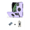 MARSİLYAN™- iPhone 11 Pro Max Kılıf Odak Form Prime - Siyah Bilvis Hayalet Cam Ekran Koruyucu + Shine Kamera Lens Koruma Cam - SH