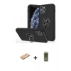 MARSİLYAN™- iPhone 11 Pro Max Kılıf Odak Form Prime - Siyah Joko Magic 5D Hayalet Cam + Renkli Kamera Lens Koruma Cam - TU