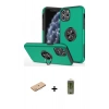 MARSİLYAN™- iPhone 11 Pro Max Kılıf Odak Form Prime - Siyah Joko Magic 5D Hayalet Cam + Renkli Kamera Lens Koruma Cam - PE