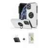 MARSİLYAN™- iPhone 11 Pro Max Kılıf Odak Form Prime - Siyah Mat Seramik Nano Ekran Koruyucu + Kamera Lens Koruma Cam - SF