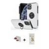 MARSİLYAN™- iPhone 11 Pro Max Kılıf Odak Form Prime - Siyah Mat Seramik Nano Ekran Koruyucu + Pers Alüminyum Kamera Lens - KI
