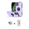MARSİLYAN™- iPhone 11 Pro Max Kılıf Odak Form Prime - Siyah Mat Seramik Nano Ekran Koruyucu + Pers Alüminyum Kamera Lens - SH
