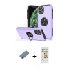 MARSİLYAN™- iPhone 11 Pro Max Kılıf Odak Form Prime - Siyah Mat Seramik Nano Ekran Koruyucu + Shine Kamera Lens Koruma Cam - SABE