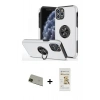 MARSİLYAN™- iPhone 11 Pro Max Kılıf Odak Form Prime - Siyah Mat Seramik Nano Ekran Koruyucu + Rainbow Kamera Lens Koruma Cam - YL