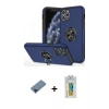 MARSİLYAN™- iPhone 11 Pro Max Kılıf Odak Form Prime - Siyah Polymer Nano Ekran Koruyucu + Metal Kamera Lens Koruma Cam - MI