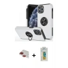 MARSİLYAN™- iPhone 11 Pro Max Kılıf Odak Form Prime - Siyah Polymer Nano Ekran Koruyucu + Pers Alüminyum Kamera Lens - KI