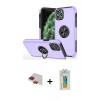 MARSİLYAN™- iPhone 11 Pro Max Kılıf Odak Form Prime - Siyah Polymer Nano Ekran Koruyucu + Pers Alüminyum Kamera Lens - KI
